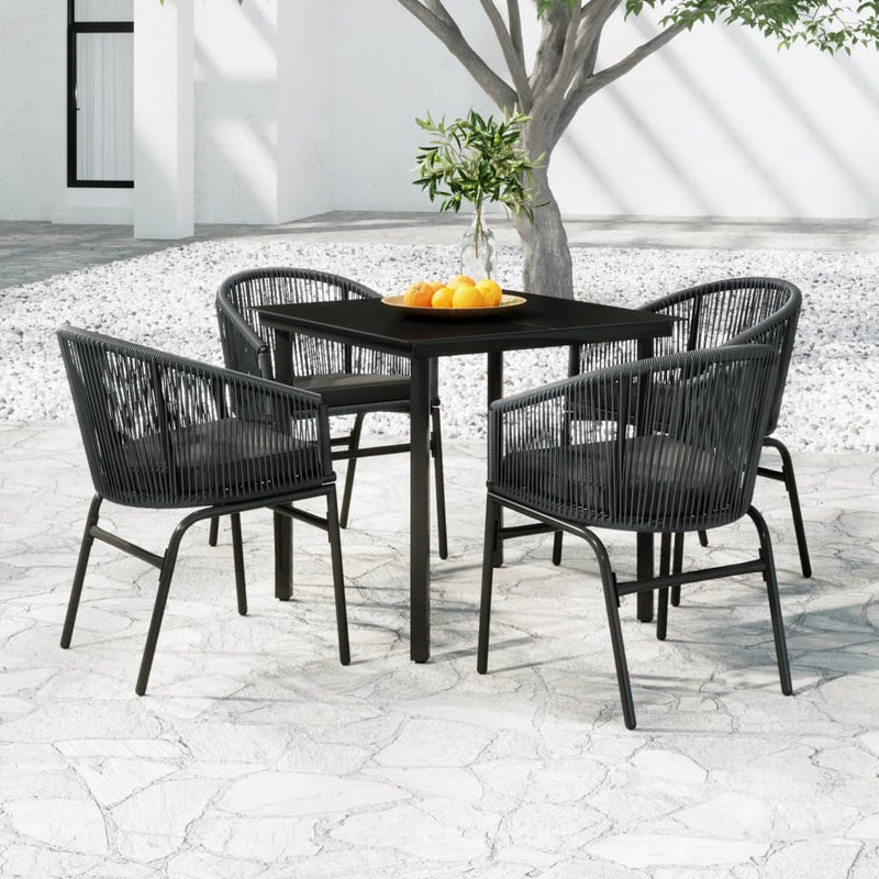 5 Piece Garden Dining Set Anthracite