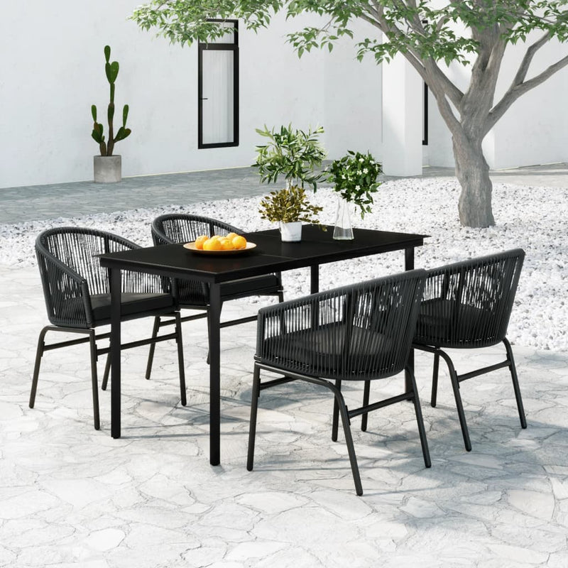 vidaXL 5 Piece Garden Dining Set Grey