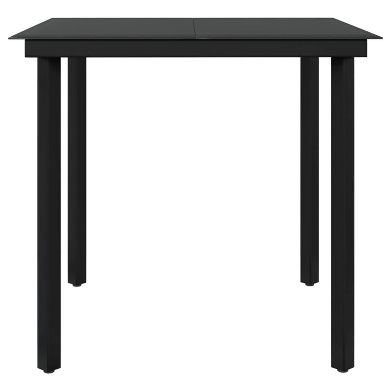 vidaXL 5 Piece Outdoor Dining Set with Cushions Black