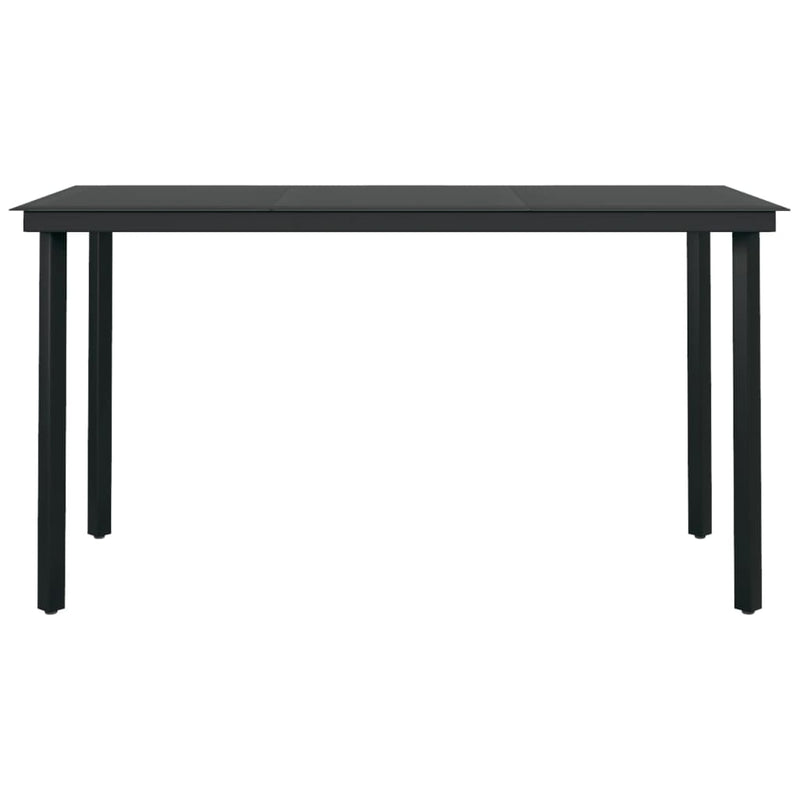 vidaXL 5 Piece Outdoor Dining Set with Cushions Grey and Black
