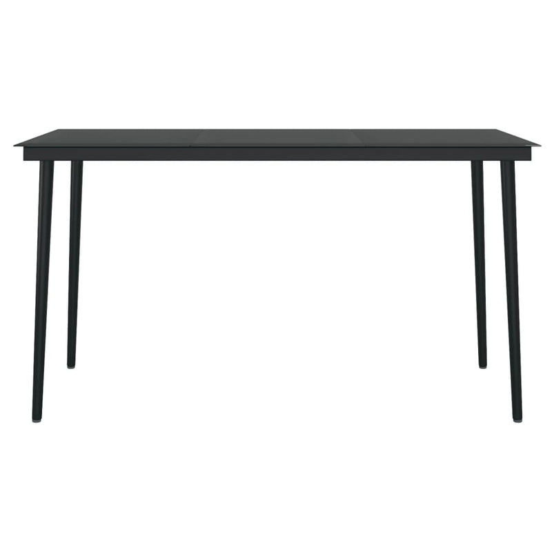 vidaXL 5 Piece Outdoor Dining Set with Cushions Grey and Black