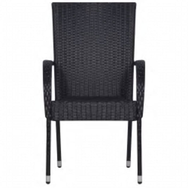 vidaXL 5 Piece Outdoor Dining Set Black