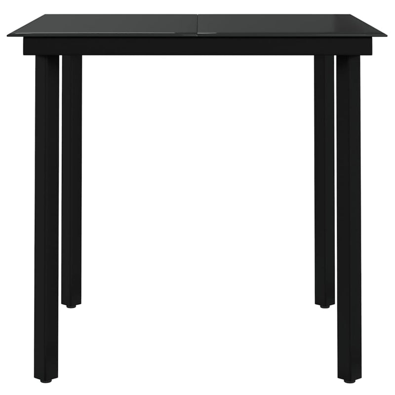 vidaXL 5 Piece Outdoor Dining Set Black