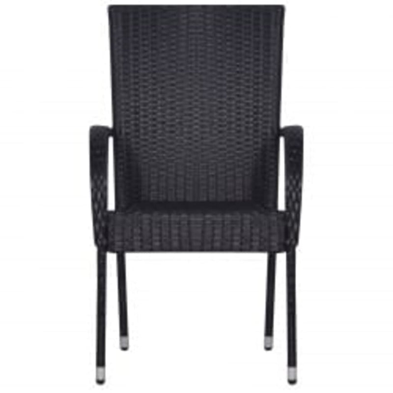 vidaXL 5 Piece Outdoor Dining Set Black