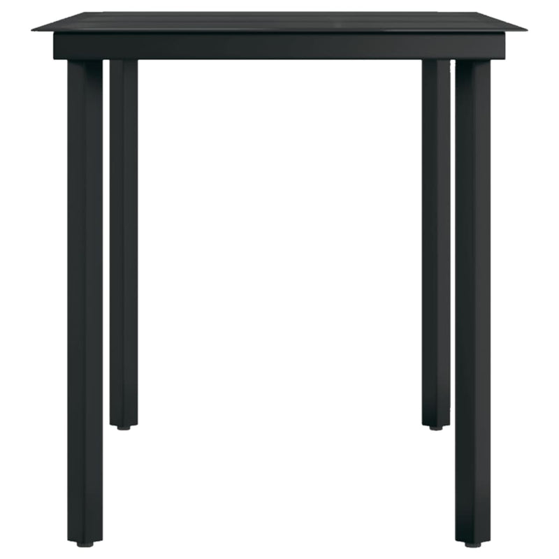 vidaXL 5 Piece Garden Dining Set Grey and Black