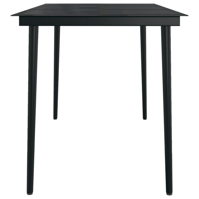 vidaXL 5 Piece Garden Dining Set Black