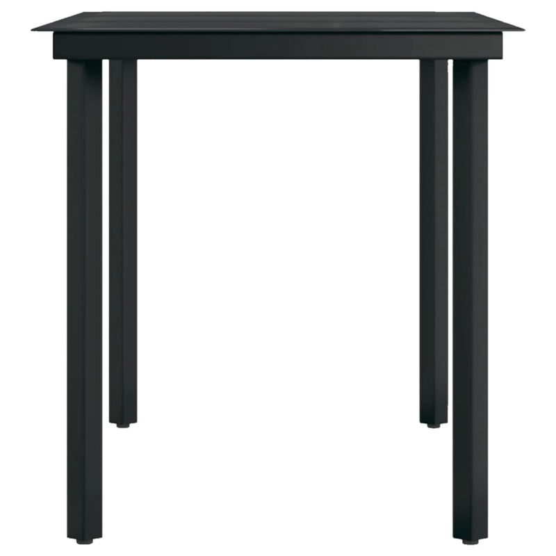 vidaXL 5 Piece Garden Dining Set with Cushions Black
