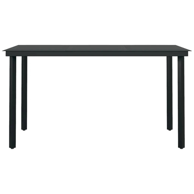 vidaXL 7 Piece Garden Dining Set with Cushions Black