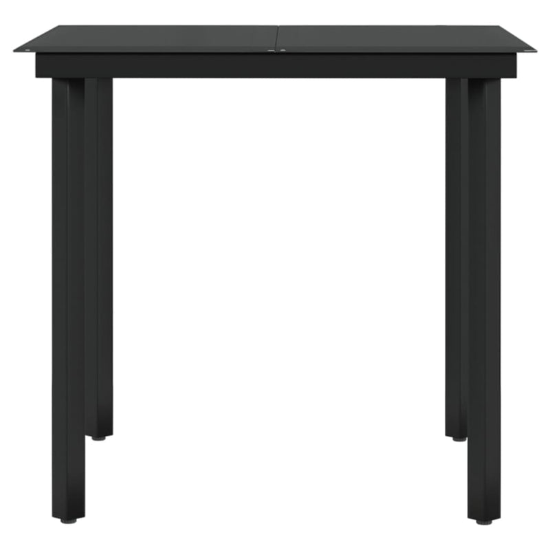 vidaXL 3 Piece Garden Dining Set with Cushions Black
