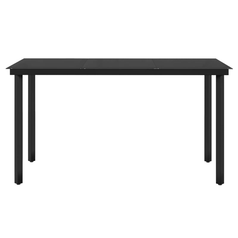 vidaXL 5 Piece Garden Dining Set with Cushions Black