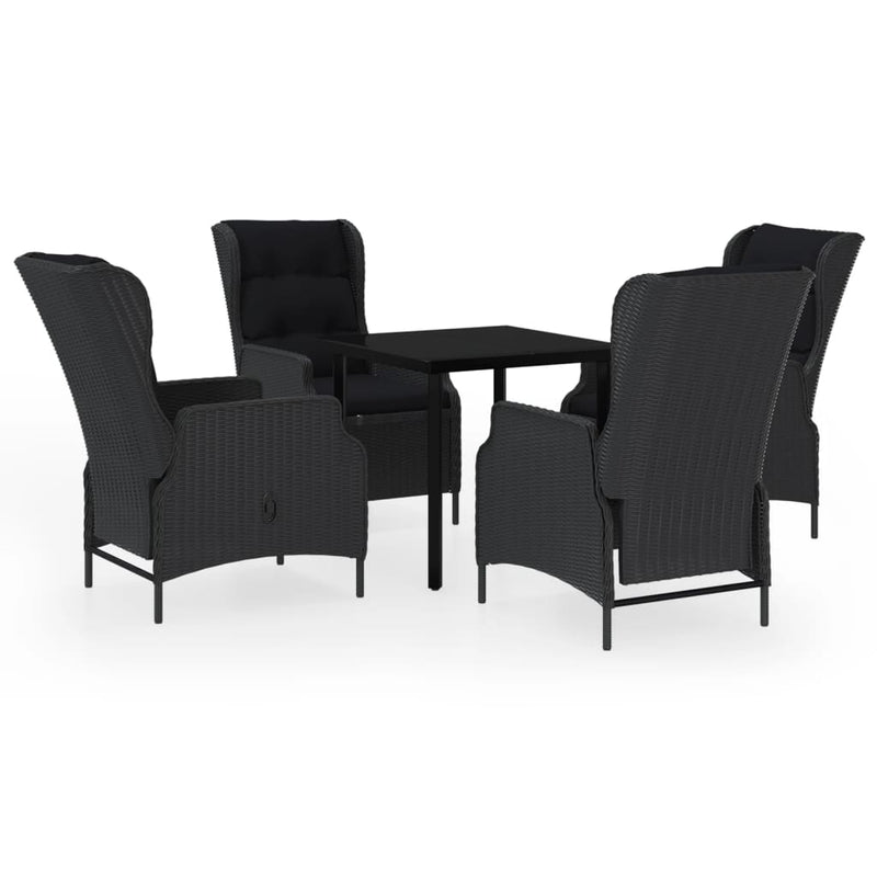 vidaXL 5 Piece Garden Dining Set Dark Grey