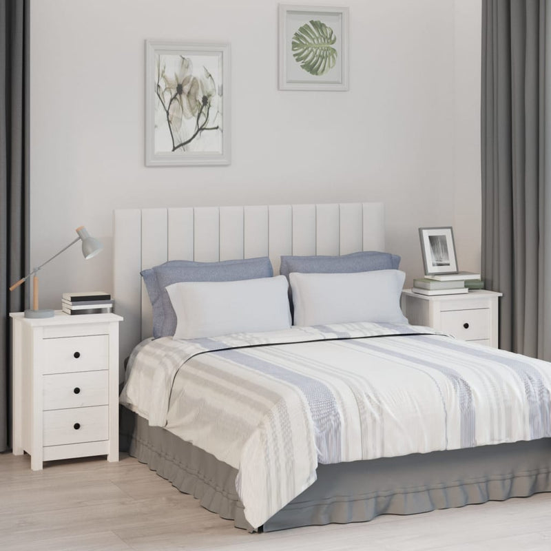 vidaXL Bedside Cabinets 2 pcs White 40x35x61.5 cm Solid Wood Pine