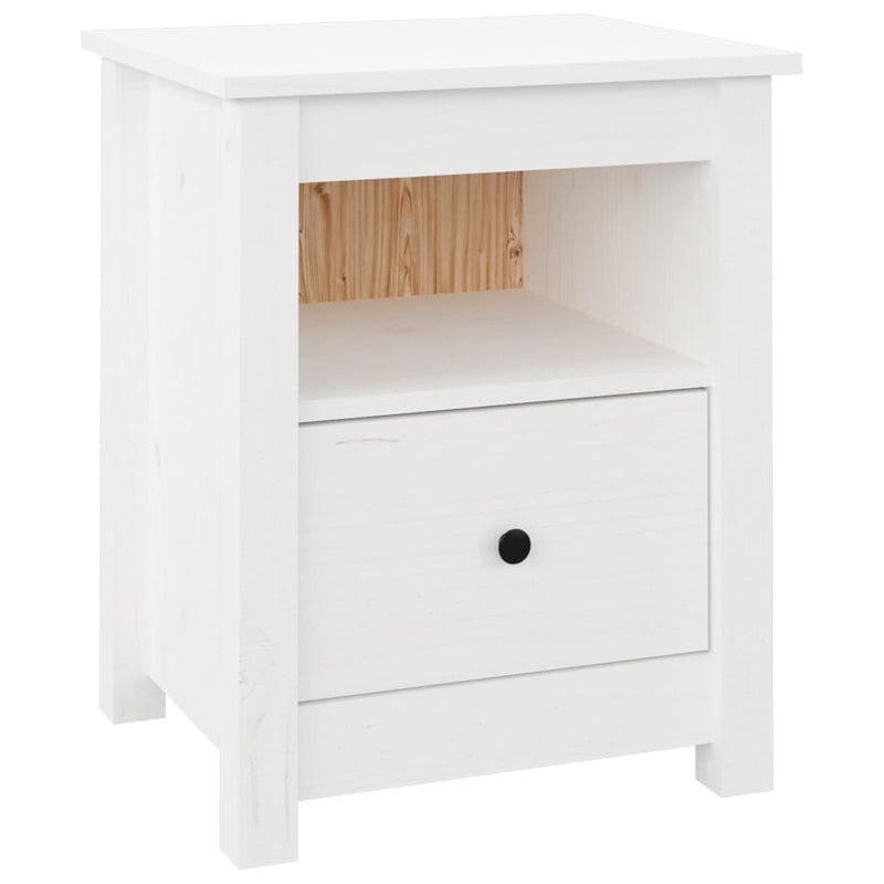vidaXL Bedside Cabinets 2 pcs White 40x35x49 cm Solid Wood Pine