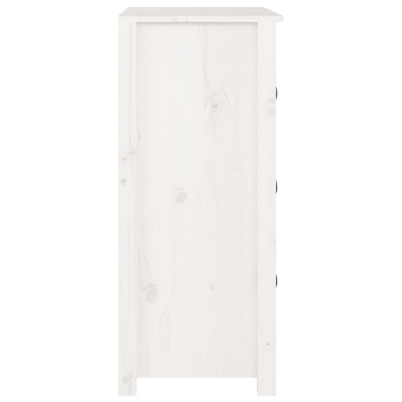 vidaXL Sideboard White 70x35x80 cm Solid Wood Pine