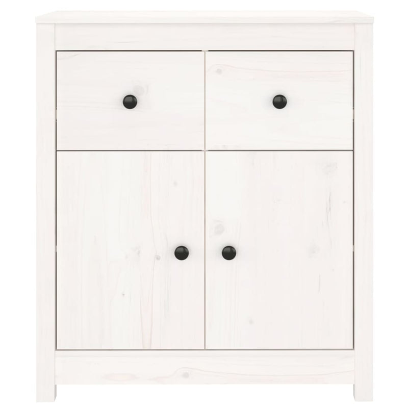 Sideboard White 70x35x80 cm Solid Wood Pine