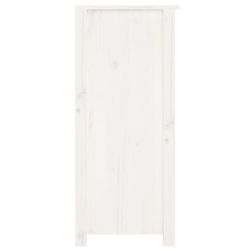 Sideboard White 70x35x80 cm Solid Wood Pine