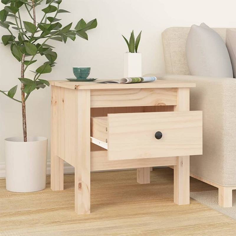 vidaXL Side Tables 2 pcs 40x40x39 cm Solid Wood Pine