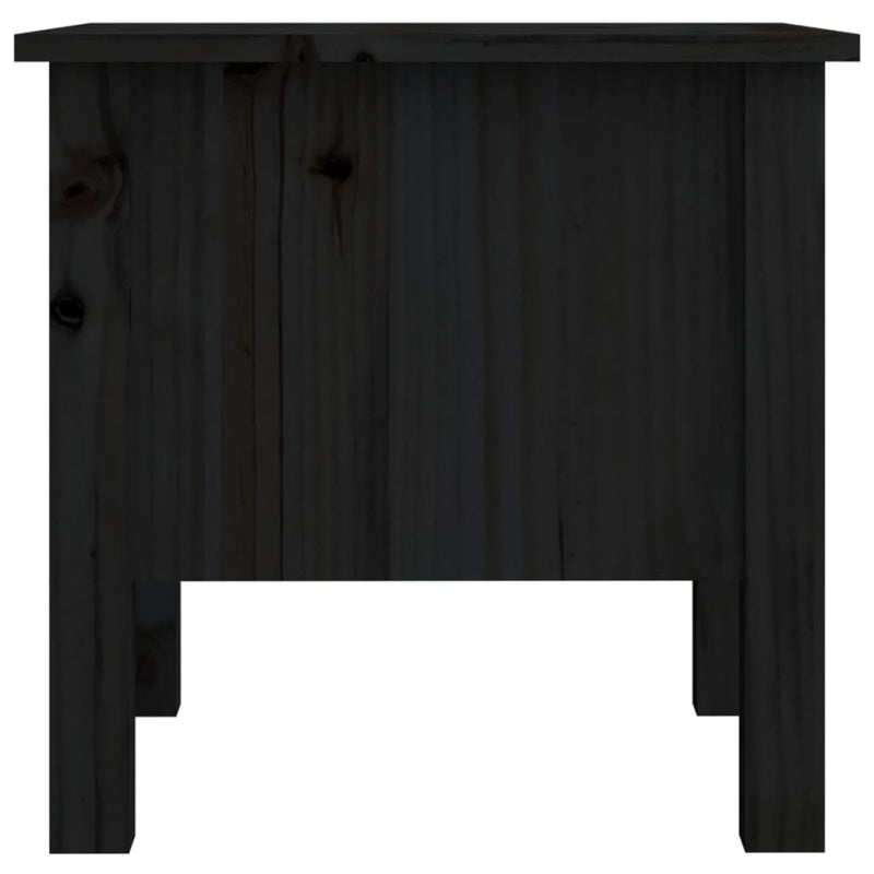 vidaXL Side Tables 2 pcs Black 40x40x39 cm Solid Wood Pine