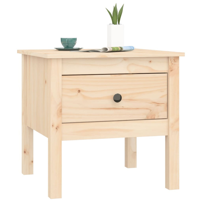 vidaXL Side Tables 2 pcs 50x50x49 cm Solid Wood Pine
