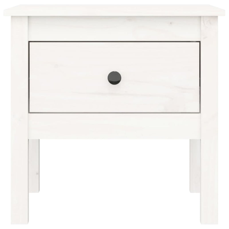 vidaXL Side Tables 2 pcs White 50x50x49 cm Solid Wood Pine
