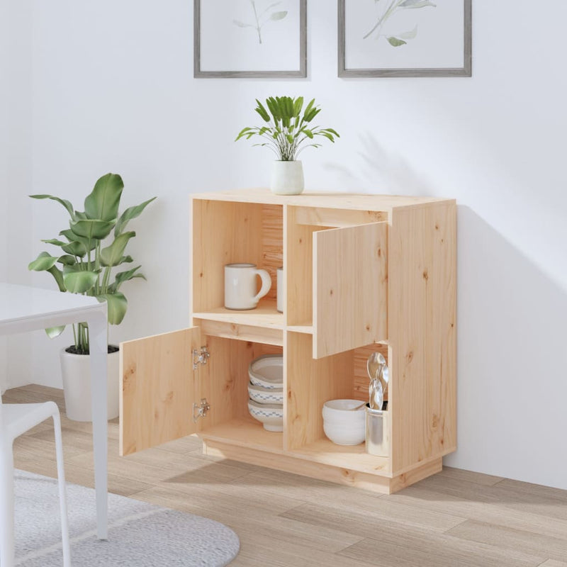 vidaXL Sideboard 74x35x80cm Solid Wood Pine