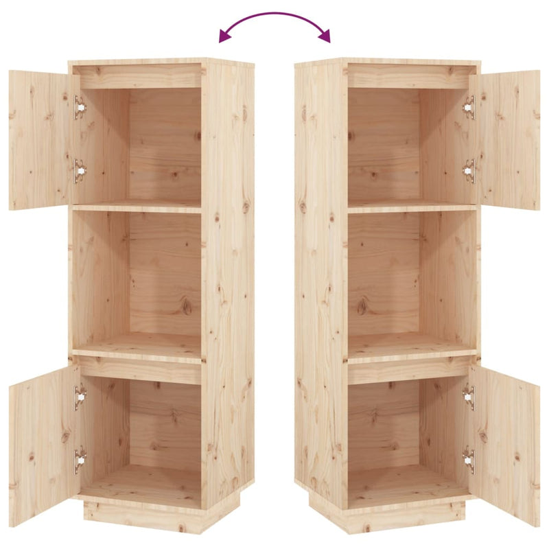 vidaXL Highboard 38x35x117 cm Solid Wood Pine