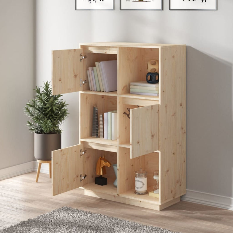 vidaXL Highboard 74x35x117 cm Solid Wood Pine