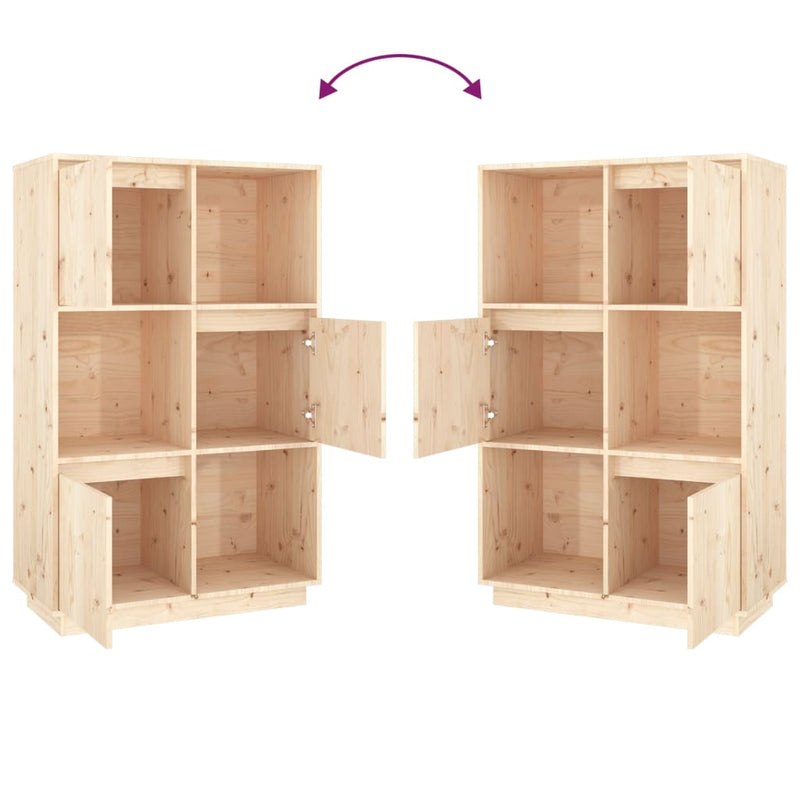 vidaXL Highboard 74x35x117 cm Solid Wood Pine