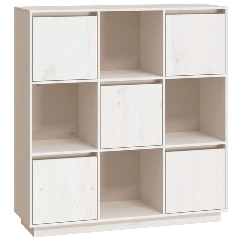 vidaXL Highboard White 110.5x35x117 cm Solid Wood Pine