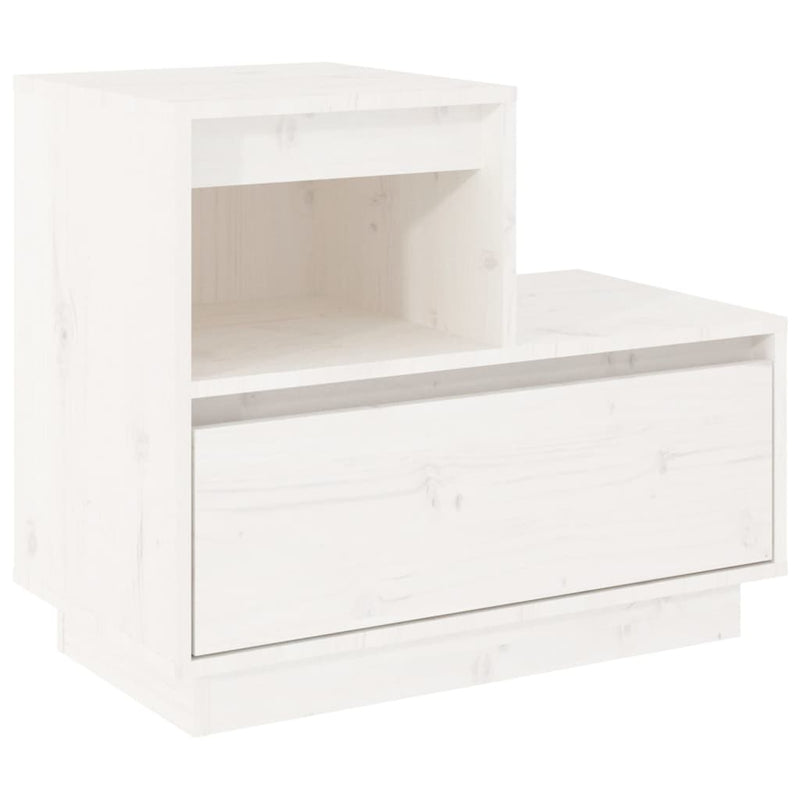 vidaXL Bedside Cabinets 2 pcs White 60x34x51 cm Solid Wood Pine