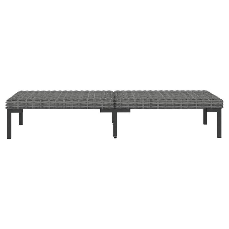vidaXL 4 Piece Garden Lounge Set with Cushions Poly Rattan Dark Grey