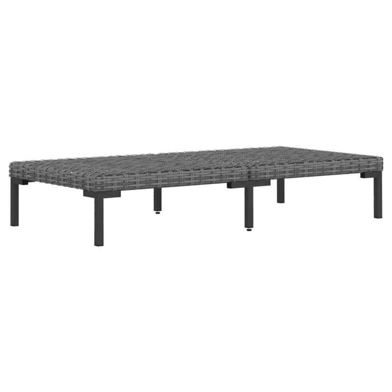 vidaXL 10 Piece Garden Lounge Set with Cushions Poly Rattan Dark Grey