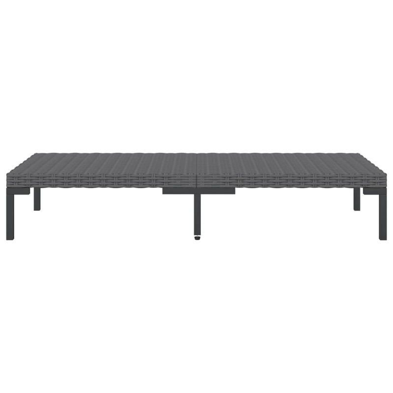 vidaXL 10 Piece Garden Lounge Set with Cushions Poly Rattan Dark Grey