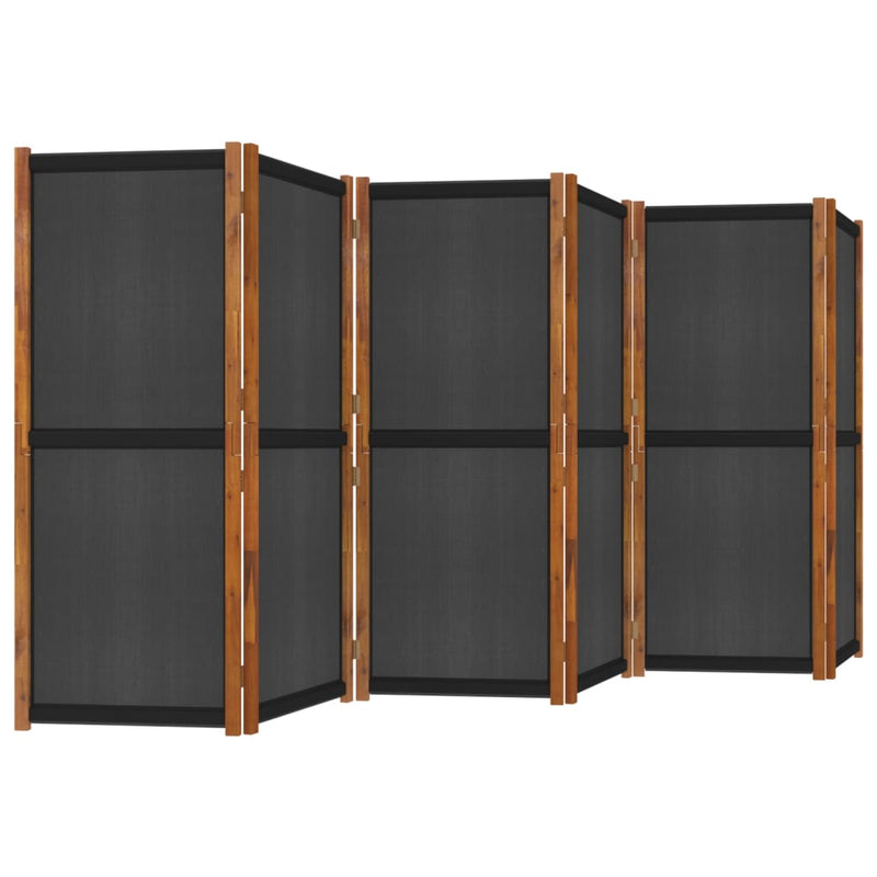 vidaXL 6-Panel Room Divider Black 420x180 cm