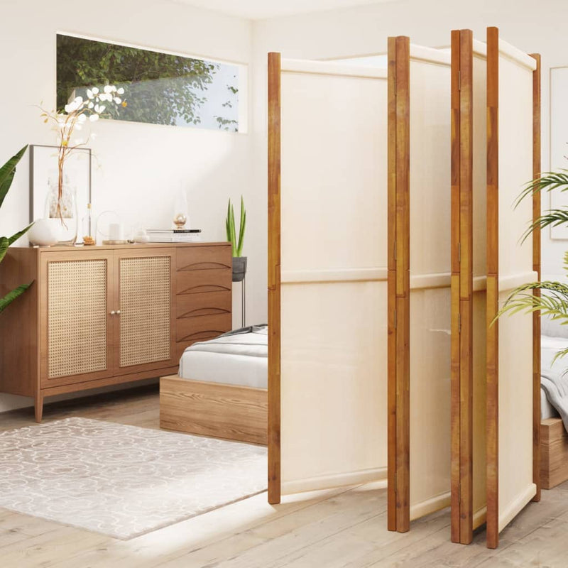 vidaXL 6-Panel Room Divider Cream White 420x180 cm