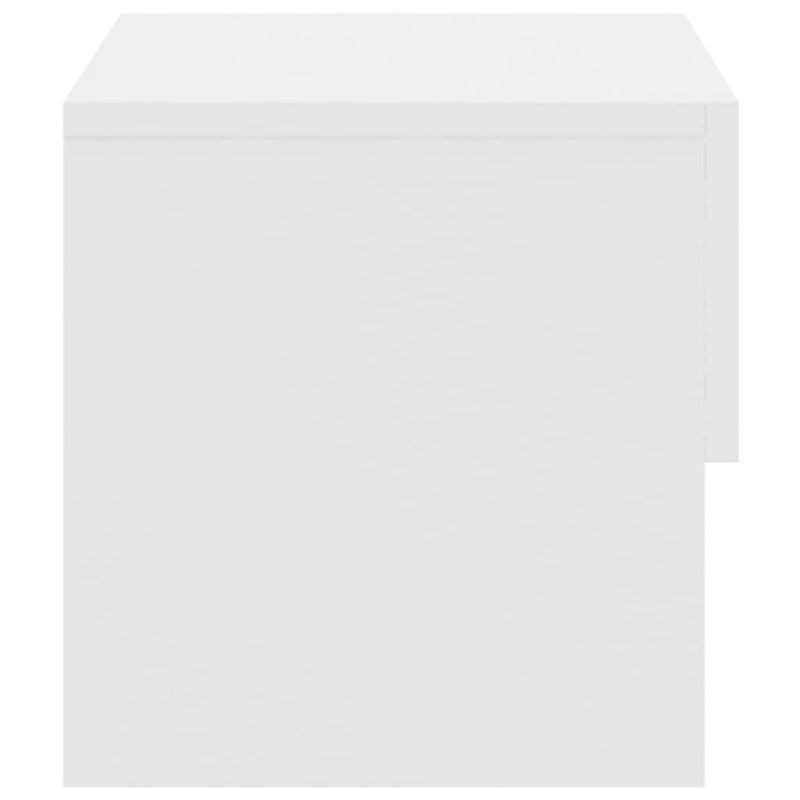 vidaXL Wall-mounted Bedside Cabinet White