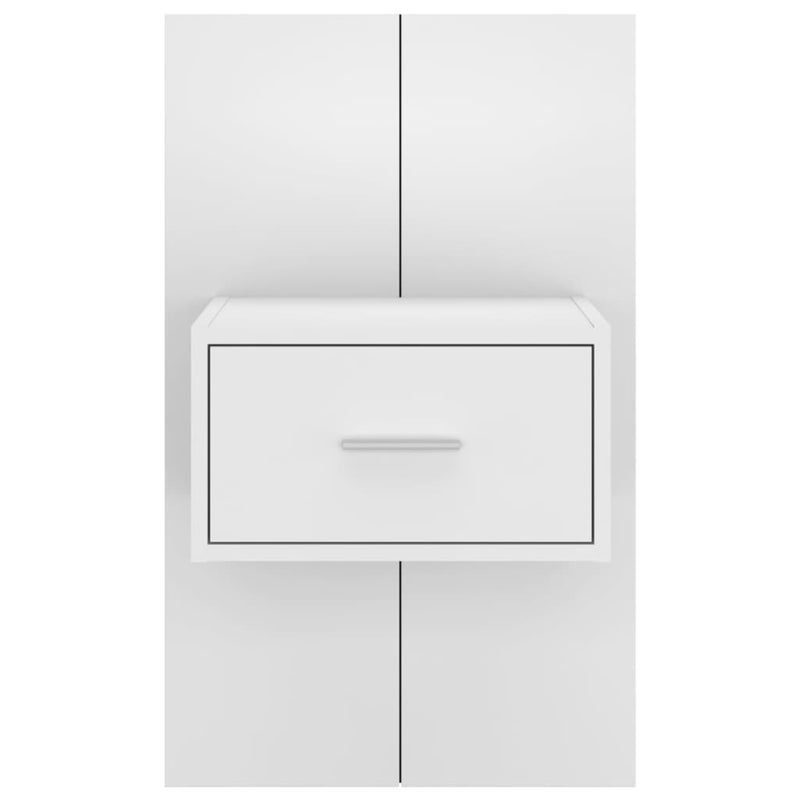 vidaXL Wall-mounted Bedside Cabinets 2 pcs High Gloss White