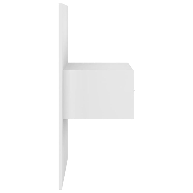 vidaXL Wall-mounted Bedside Cabinets 2 pcs High Gloss White