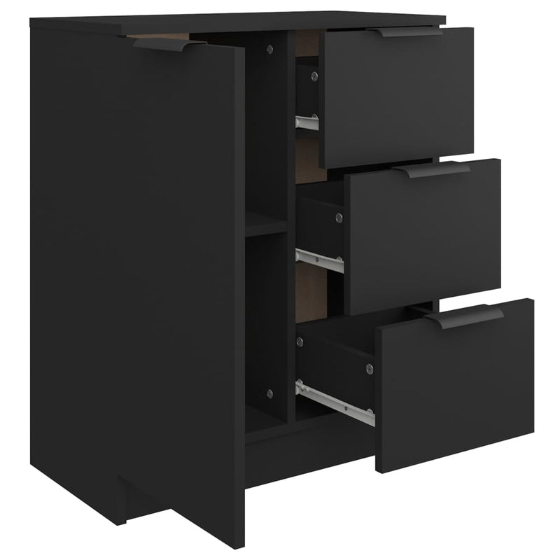 vidaXL Sideboard Black 60x30x70 cm Engineered Wood