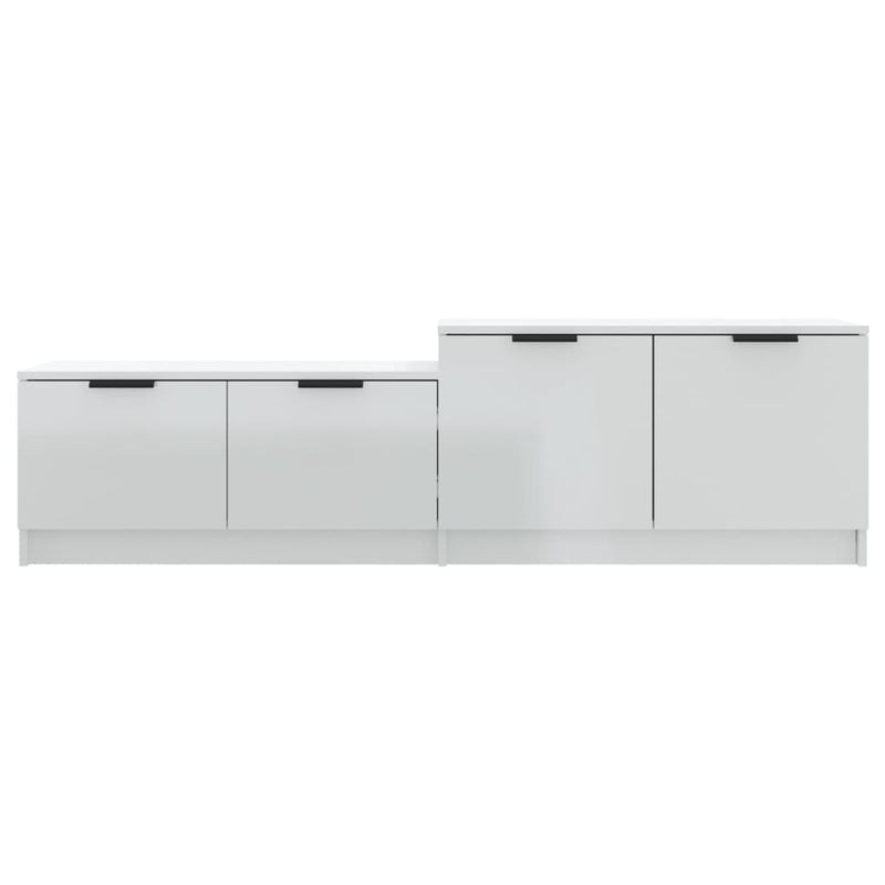 vidaXL TV Cabinet High Gloss White 158.5x36x45 cm Engineered Wood