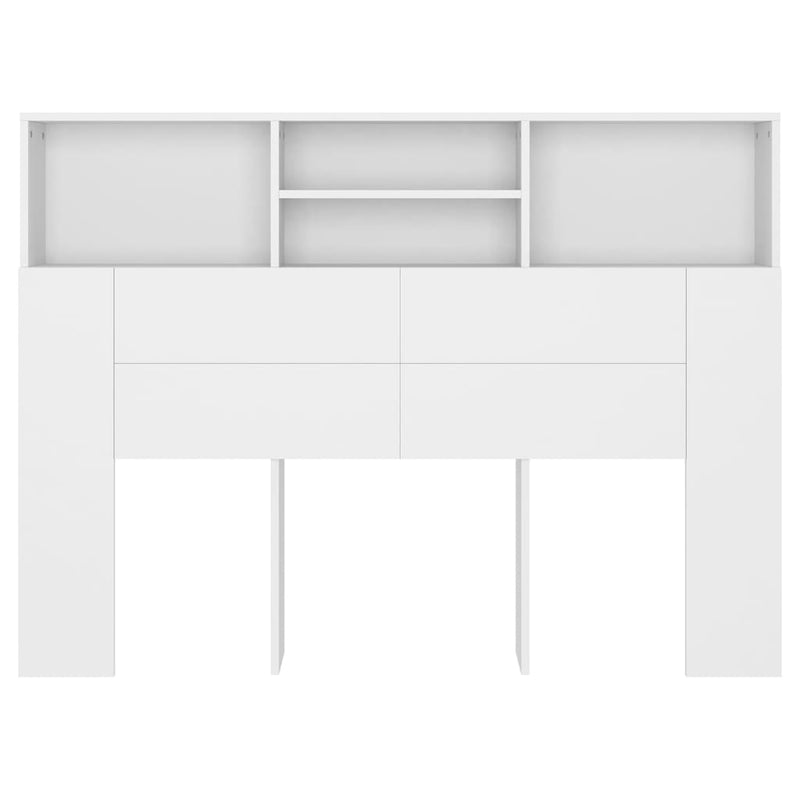 vidaXL Headboard Cabinet White 140x19x103.5 cm