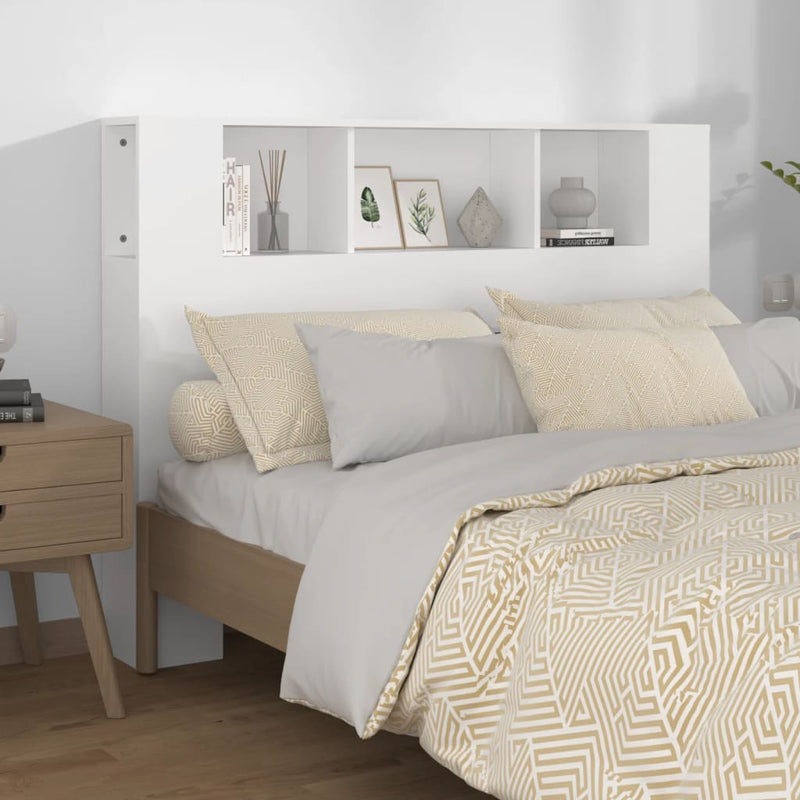 vidaXL Headboard Cabinet White 140 cm