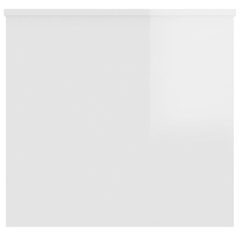 vidaXL Coffee Table High Gloss White 102x55.5x52.5 cm Engineered Wood