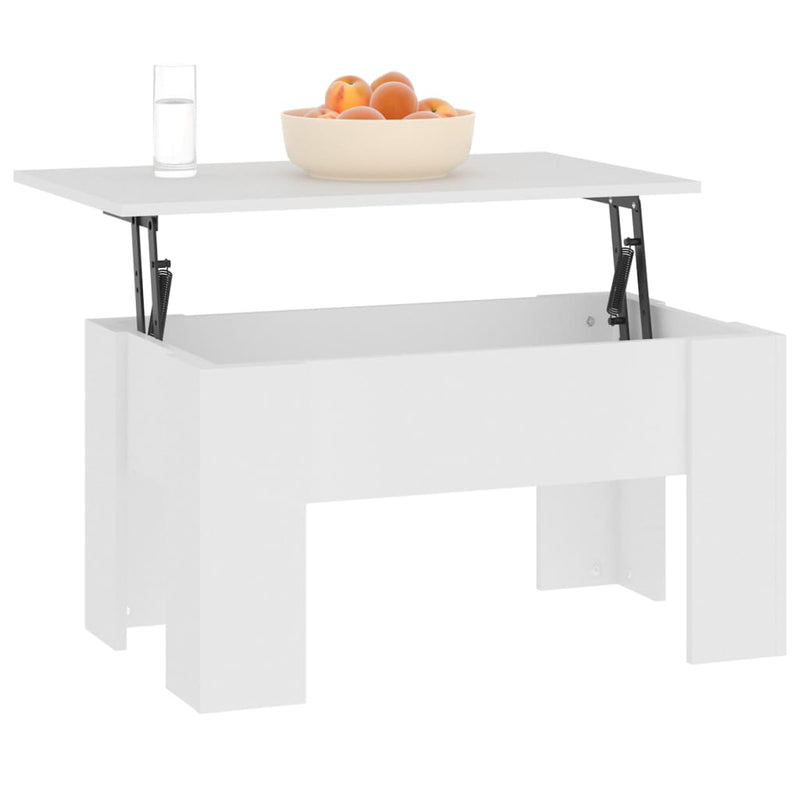 vidaXL Coffee Table White 79x49x41 cm Engineered Wood