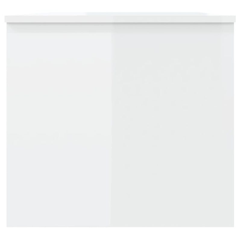 vidaXL Coffee Table High Gloss White 102x50.5x46.5 cm Engineered Wood