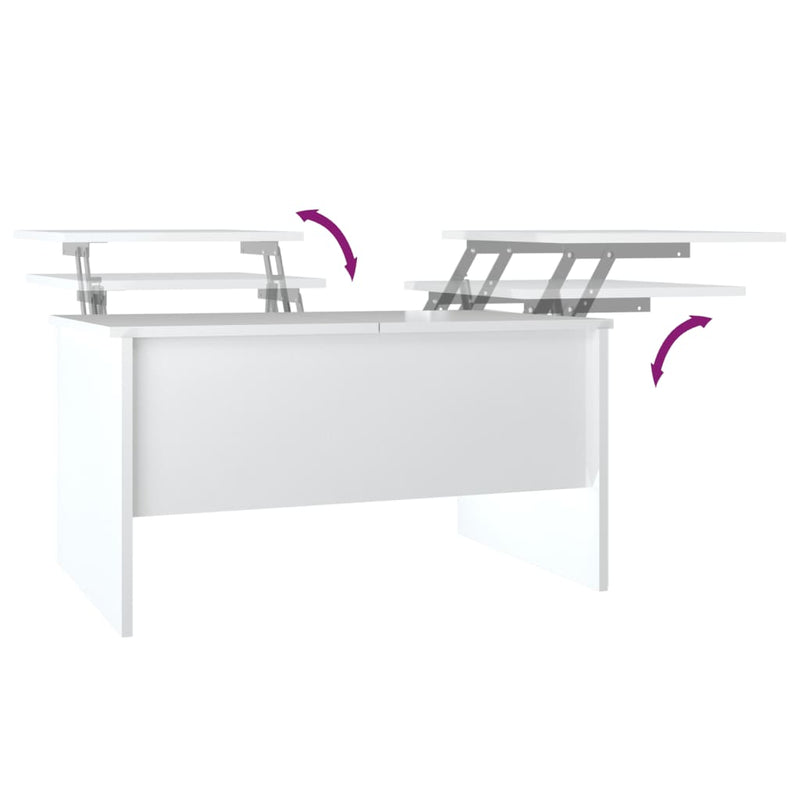 vidaXL Coffee Table High Gloss White 80x50x42.5 cm Engineered Wood