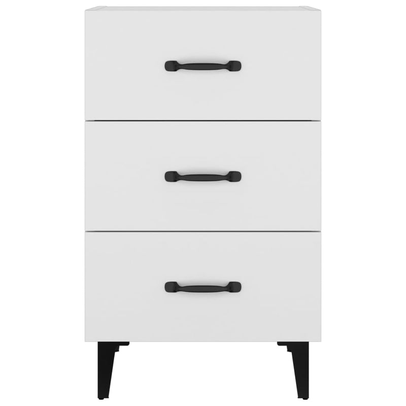 vidaXL Bedside Cabinet White 40x40x66 cm Engineered Wood