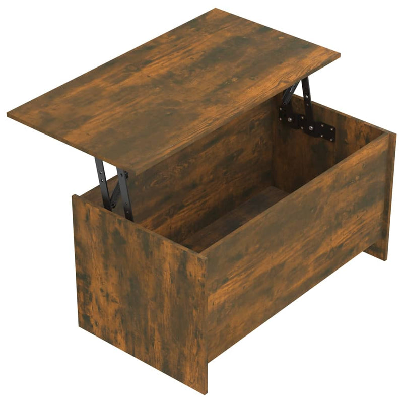 vidaXL Coffee Table Smoked Oak 102x55.5x52.5 cm Engineered Wood