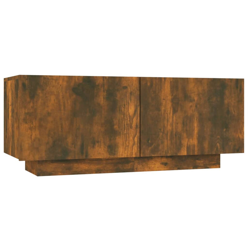 vidaXL TV Cabinet Smoked Oak 100x35x40 cm Engineered Wood