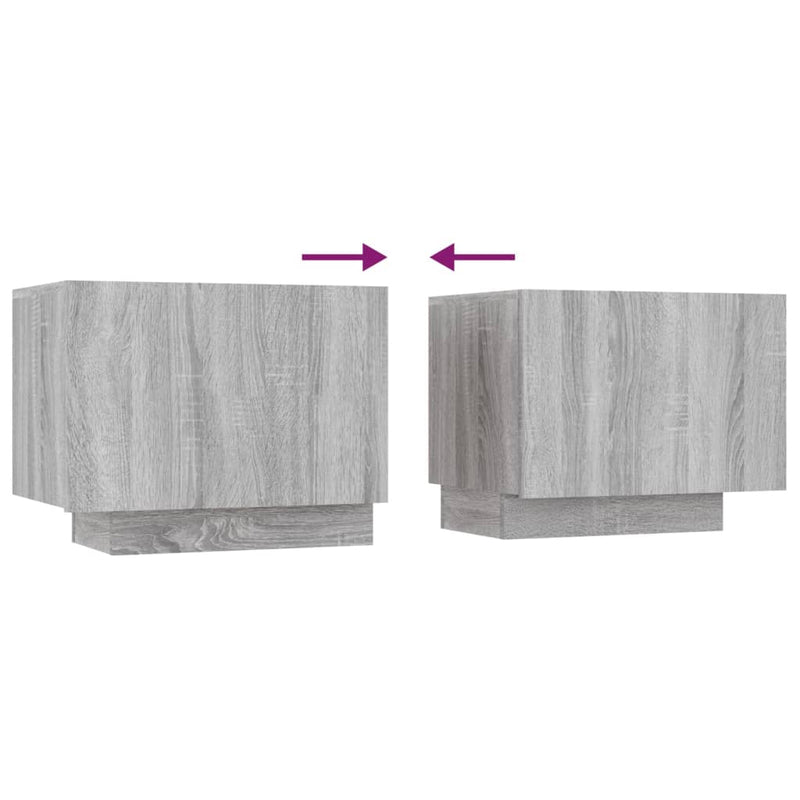 vidaXL TV Cabinet Grey Sonoma 100x35x40 cm Engineered Wood